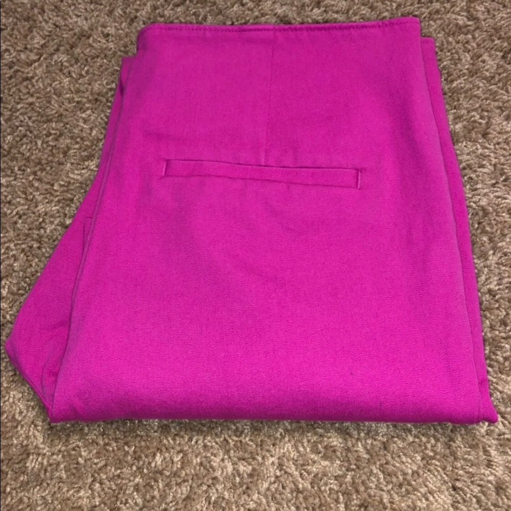Pink Trousers & Black Plaid Skirt